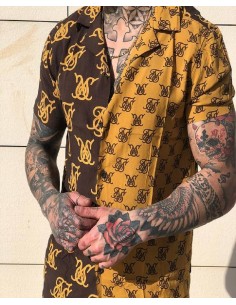 Camisa manga corta Tan/Brown
