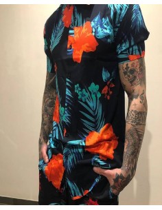 Camisa Black/Red/Teal 2