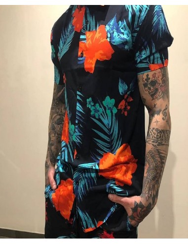 Camisa Black/Red/Teal