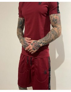 Pantalón corto granate