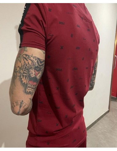 Pantalón corto granate