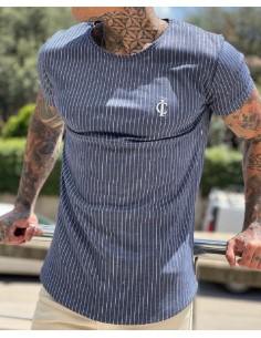 ic wear camiseta azul rallas