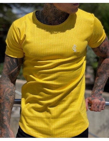 ic wear camiseta amarilla rallas