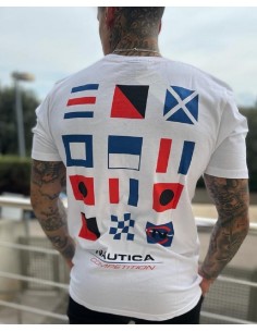 Camiseta Blanca Flagged