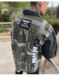 Camisa Negra Mandala Verde 2