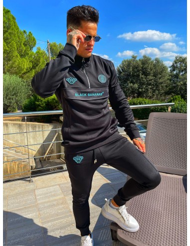 Sudadera Negra/Azul Hook Tracktop