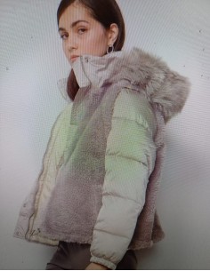 chaqueta/chaleco pelo gris