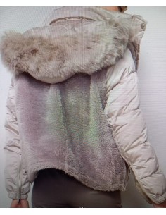 chaqueta/chaleco pelo gris 2