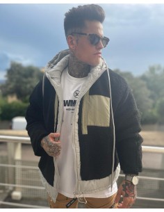 Chaqueta Negra/Gris/Kaky