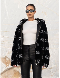 Pantalon Negro Efecto Piel