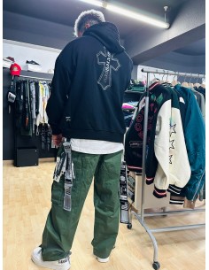 Sudadera Negra c/capucha Cruz