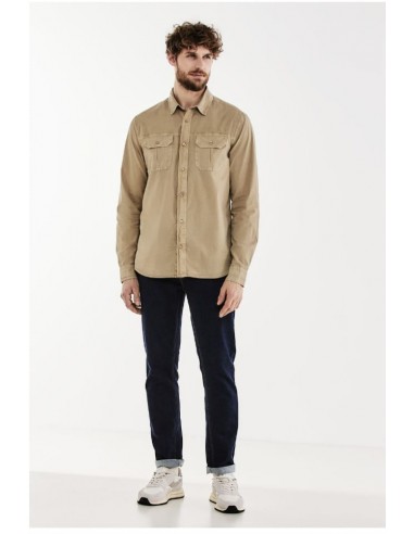 Camisa Manga Larga Beige