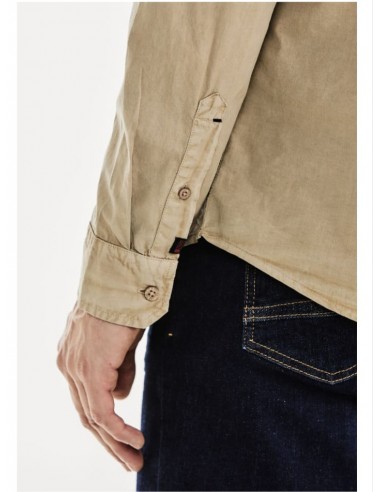 Camisa Manga Larga Beige