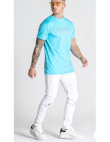 Camiseta Blue Manga corta Logo Oro/Plata