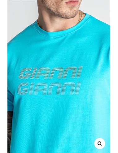 Camiseta Blue Manga corta Logo Oro/Plata