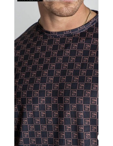 Camiseta Marrón Manga Corta Logos