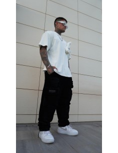 Pantalón Cargo Pana Negro MWM