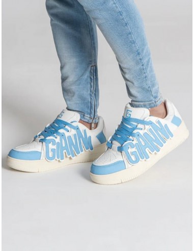 Zapatillas Blancas con Logo Grande Azul