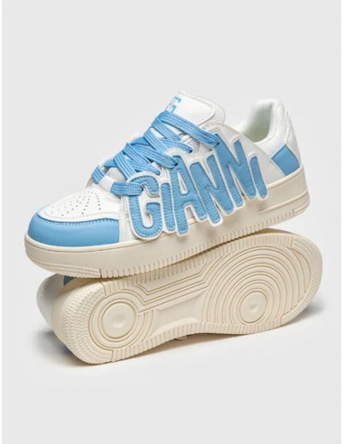 Zapatillas Blancas con Logo Grande Azul