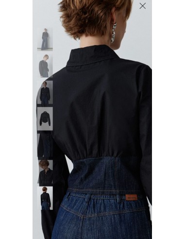 Vestido Largo tejano y Negro Manga Larga