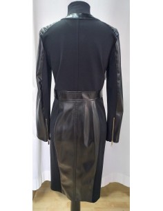 Vestido Cortes Combi Negro 2