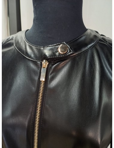 Vestido Cortes Combi Negro