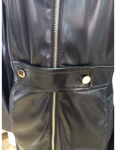 Vestido Cortes Combi Negro