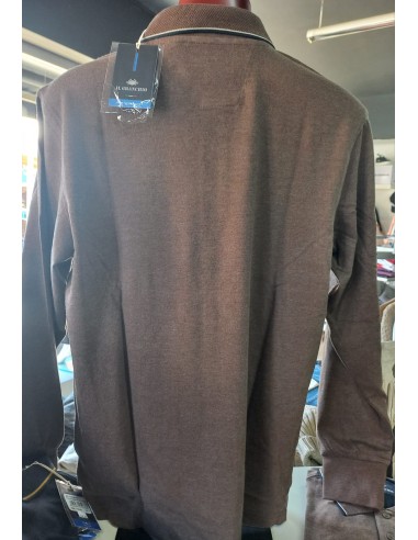 Polo Manga Larga Marrón