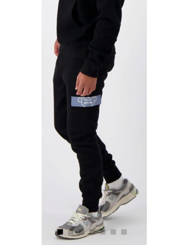 Pantalón Chandal Negro Bolsillo Gris...