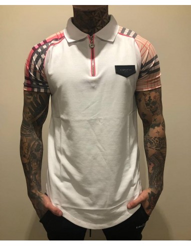Polo white pink