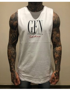 camiseta sin mangas blanca