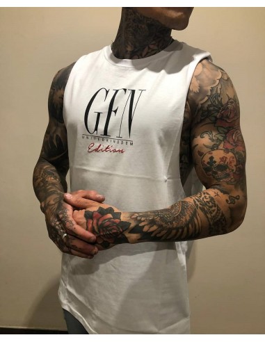 camiseta sin mangas blanca