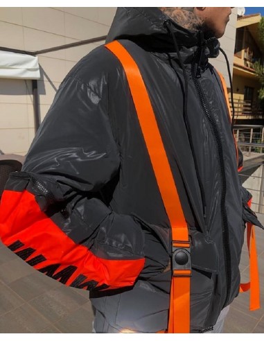 Chaqueta negra/naranja