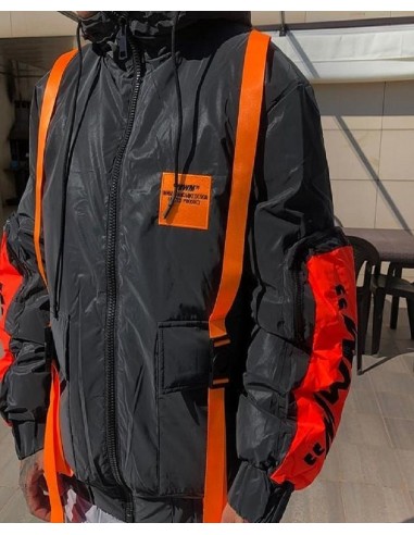 Chaqueta negra/naranja