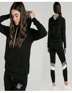 Pantalón negro leopardo