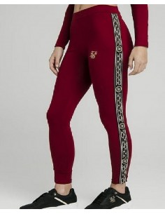 Leggings granate cenefa oro