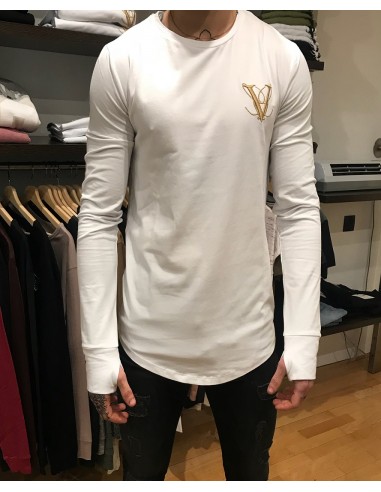 T-shirt blanca logo gold