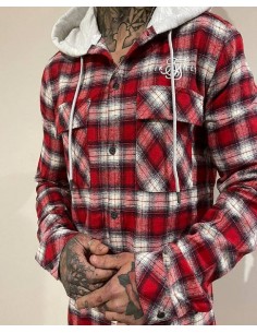 Camisa cuadros rojos con...