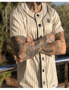 Camisa baseball beige